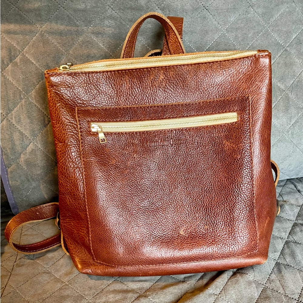 Portland Leather Tote Backpack